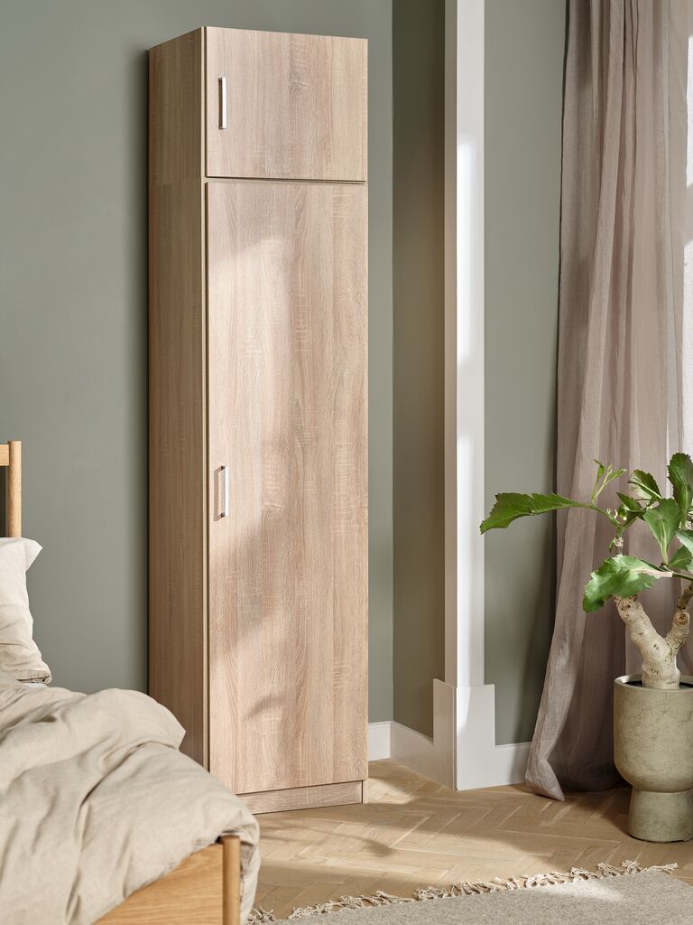 Armario de 1 puerta color roble - Imagen 4