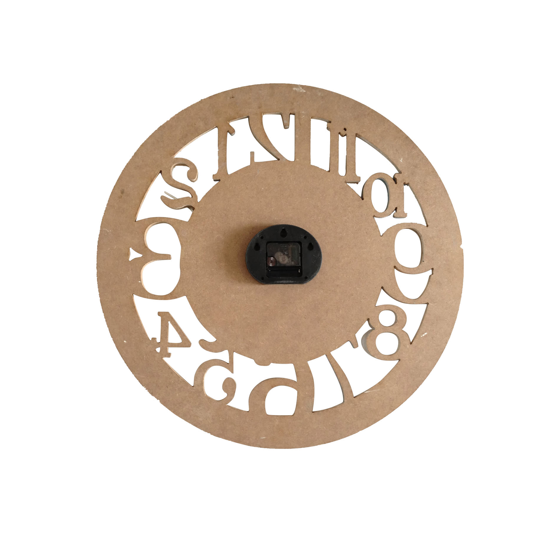 Reloj tallado en madera gris blanco y negro d. 55 cm - Imagen 3